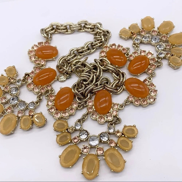 J. Crew Orange Jeweled Necklace - Picture 2 of 3